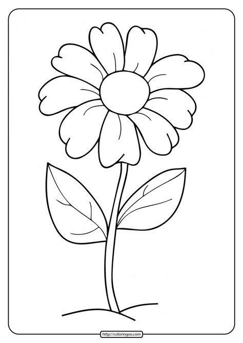Single Flower Coloring Pages に対する画像結果