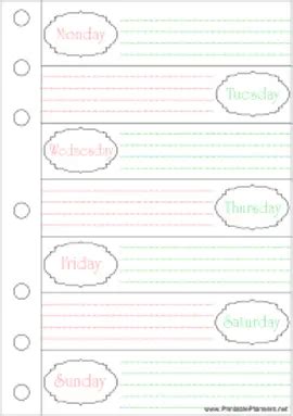 Weekly Bullet Journal