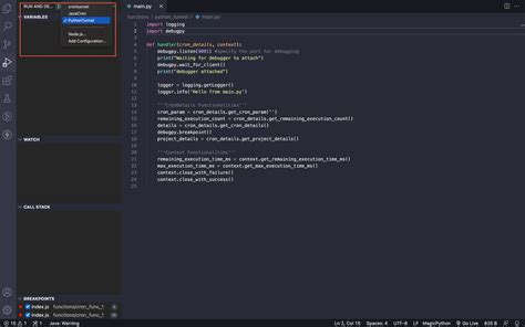 Debugging Windsurfing Python に対する画像結果