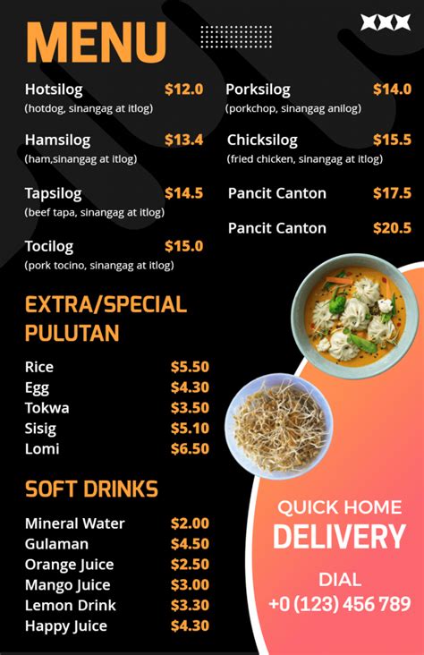 Image result for Menu Display Design Ideas