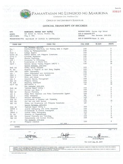 Image result for Transcript of Record Design
