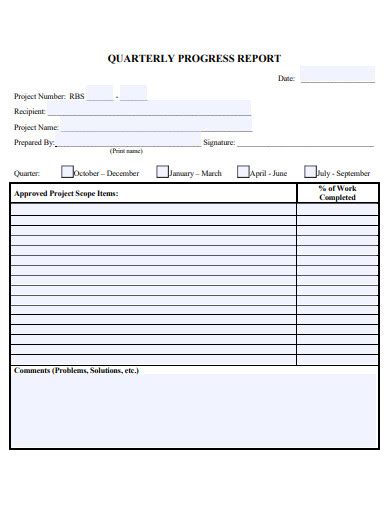 Image result for Quarterly Progress Report Sample PDF
