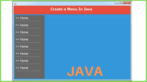 Image result for A Table of Content Menu in Java