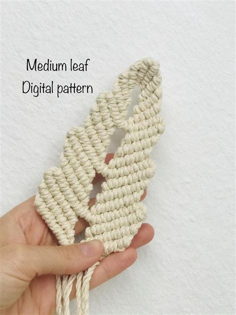 Toradh íomhá ar Macrame Leaf Tutorial Printable Instructions