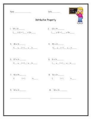 Image result for Distributive Property Examples 5th Grade