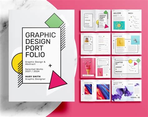 Free InDesign Modern Pool Portfolio Layout Template に対する画像結果