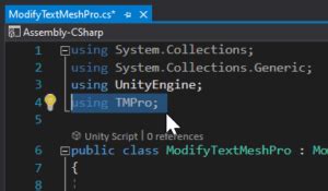 Image result for Unity How to Display String as Text Mesh Pro