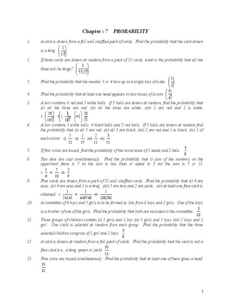 Image result for Probability Chapter PDF