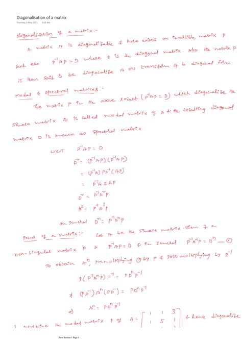Image result for Diagonalisation of a Matrix