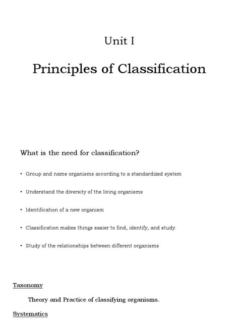 Image result for Principles of Classification Acronym