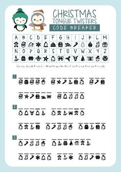 Afbeeldingsresultaten voor Christmas Code Breaker Printable