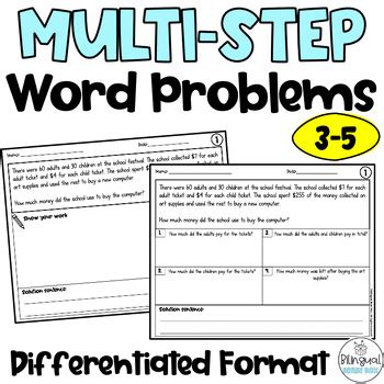 Image result for Multi-Step Word Problems Division