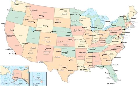 Image result for USA Map City