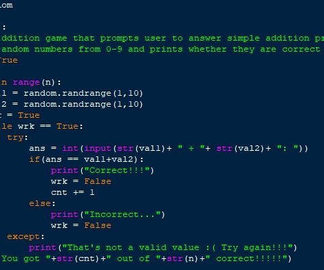 Simple Python Addition Code に対する画像結果