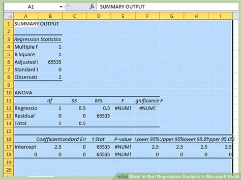 Image result for Regression Output Excel