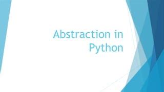 Image result for Define Abstraction in Python