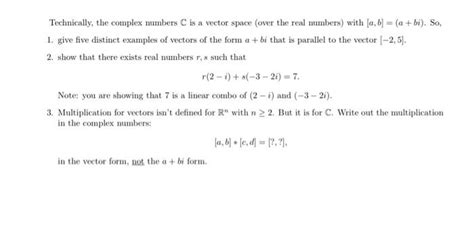 Image result for Complex Number Vector Space