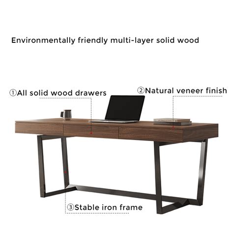 Image result for Solid Wood Computer Desk