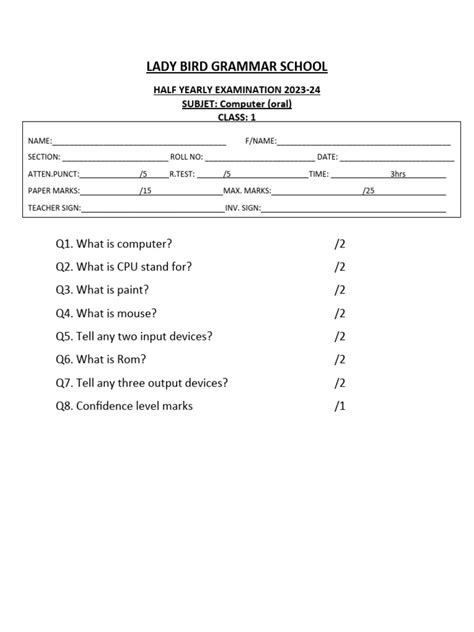 Image result for Class 1 Paper Computer