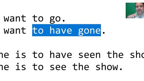 Image result for Perfect Infinitive Examples