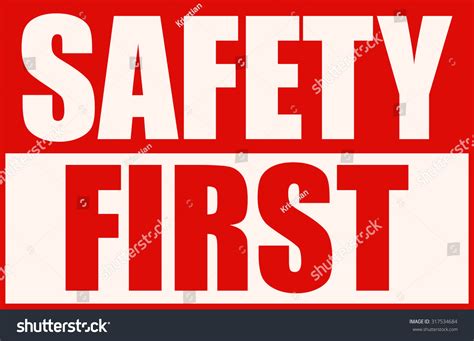 Image result for Safety First Sign Red