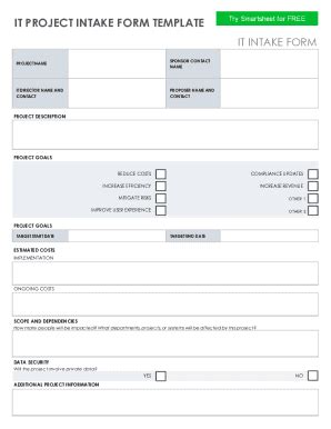 Image result for Project Request Intake Form for Learning Design Template