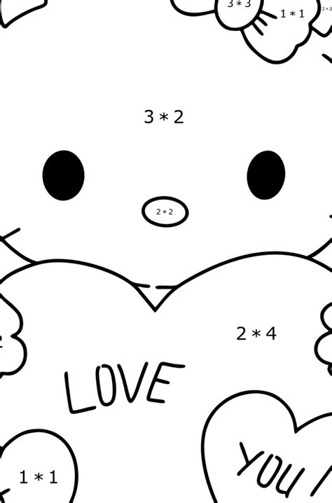Image result for Hello Kitty Coloring Pages Multiplication