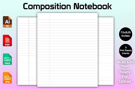 Composition Notebook Page Template に対する画像結果