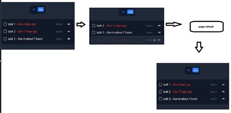 Task List Cmd Filter に対する画像結果