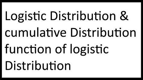 Image result for Logistic Distribution