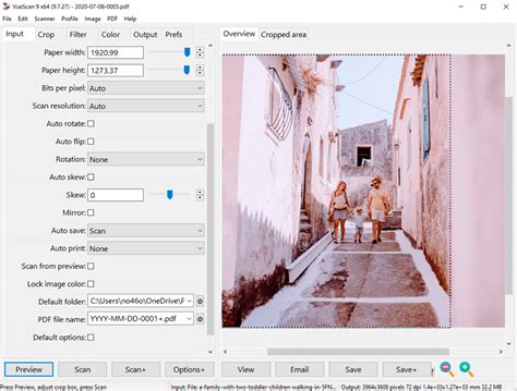 Toradh íomhá ar VueScan Scan and Send to Computer