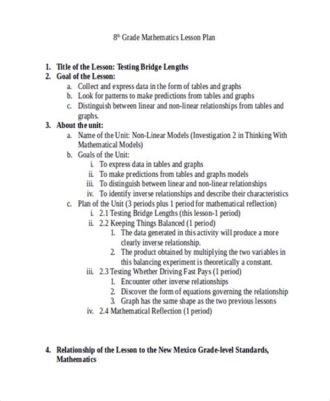 Image result for How to Write a Math Lesson Plan Template