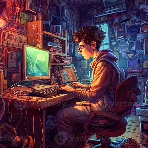 Image result for Computer Nerds Drawing