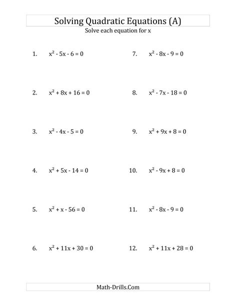 Toradh íomhá ar Quadratic Formula Simple Form