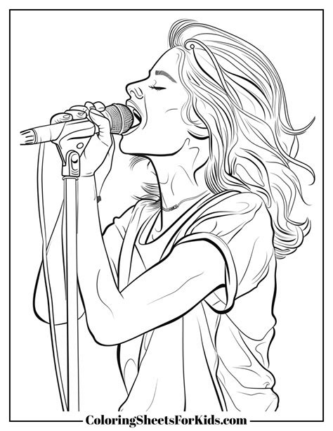 Image result for Singer Coloring Sheet
