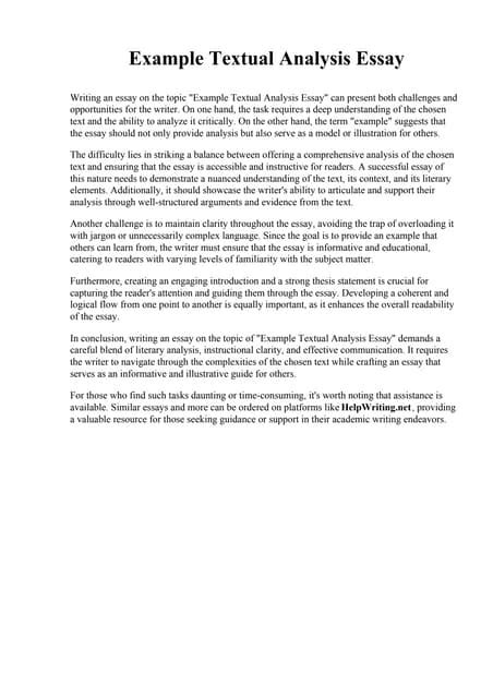 Image result for Textual Analysis Essay Examples