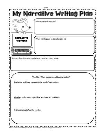 Image result for Narrative Writing Plan Worksheet