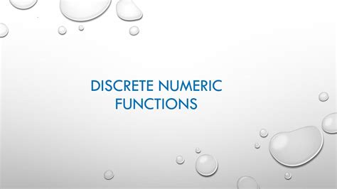 Dicrete Numeric Function に対する画像結果