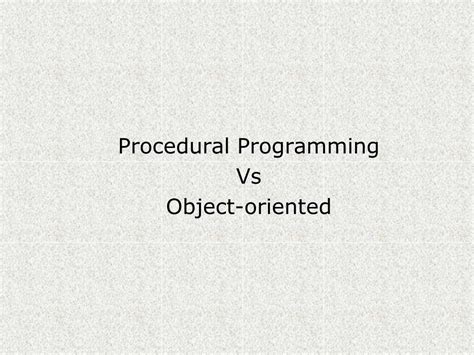 Image result for Why Object-Oriented Programming From Procedure Oriented