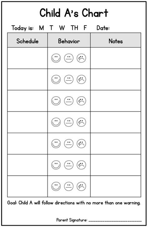 Image result for Student Weekly Behavior Chart