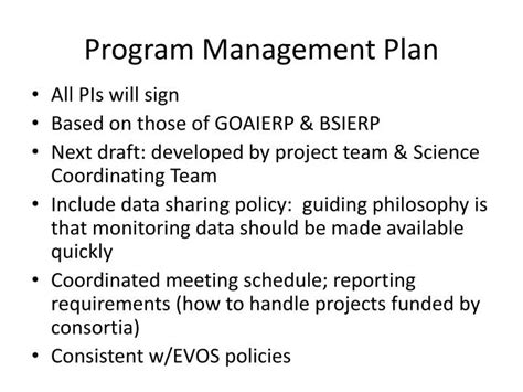 Image result for Example of a Did for Program Management Plan
