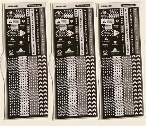 Image result for Black and White Warning Decal