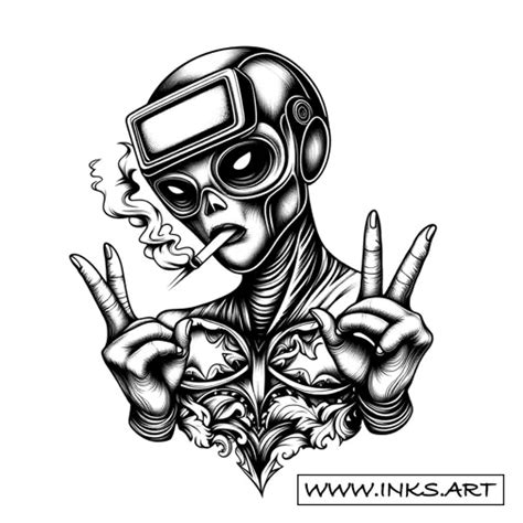 Alien Weed Tattoo に対する画像結果