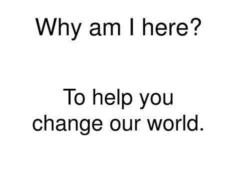 Image result for Why I AM Here Example