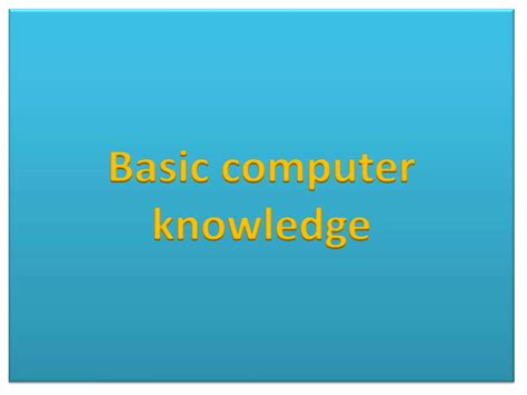 Image result for Computer Knowledge Information