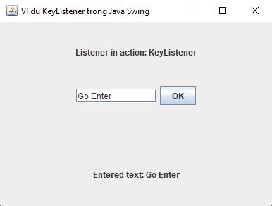 Toradh íomhá ar Java KeyListener If Statement