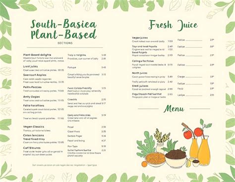 Simple Menu Card Design Plant-Based に対する画像結果