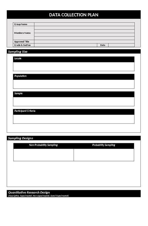Image result for Data Collection Plan Worksheet