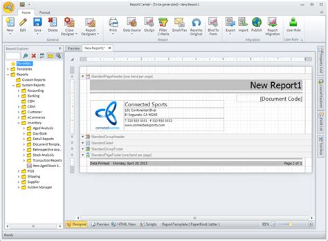 Create Report に対する画像結果