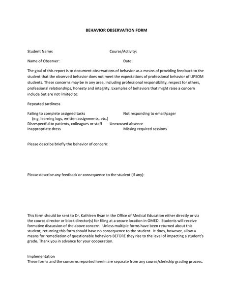 Image result for Classroom Behavior Observation Form